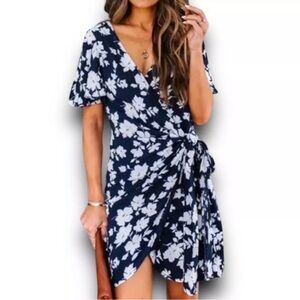 VICI More Sun-Days Floral Wrap Dress - Medium
